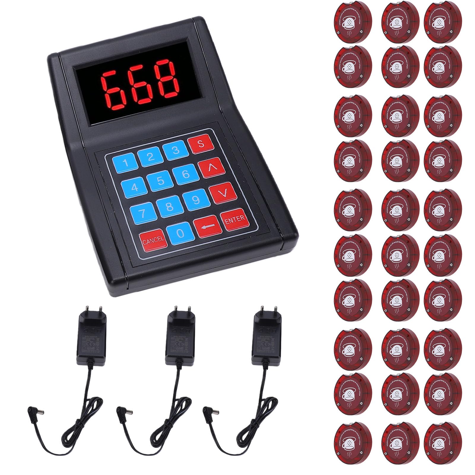 Système Téléavertisseur Restaurant Rechargeable 30