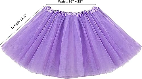 Miniatura 3 de Faldas tutú para niños de 3 capas de tul, se adaptan a la mayoría de niñas pequeñas y grandes de 4 a 11 años para disfraz de fiesta de baile
