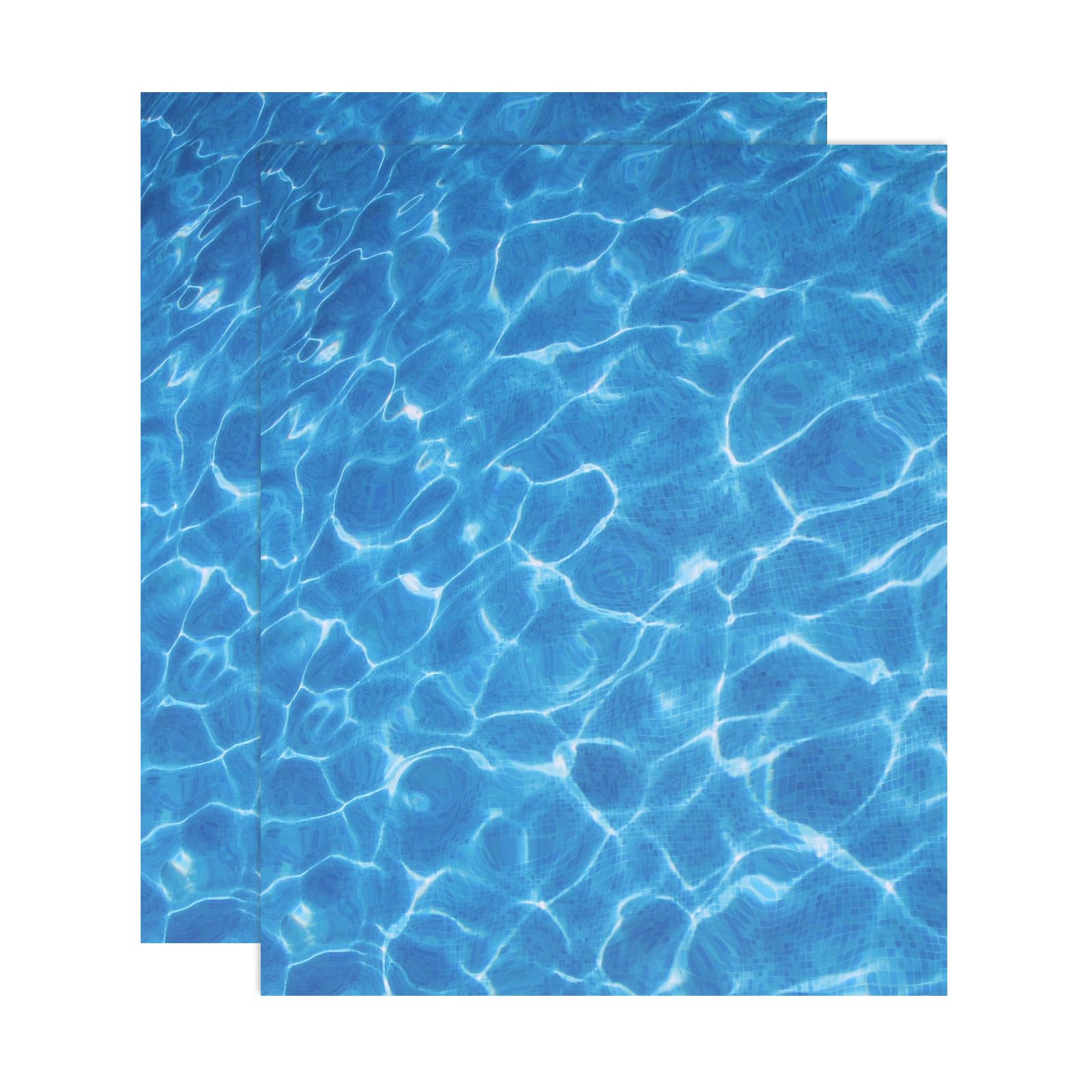 sourcing map 2 Pcs Ripple Water Sticker, Self Adhesive Artificial Water Wave Effect Stickers 11.69"x8.27" Dollhouse Wallpaper Sheets for DIY Dollhouse, Miniature Landscapes, Light Blue