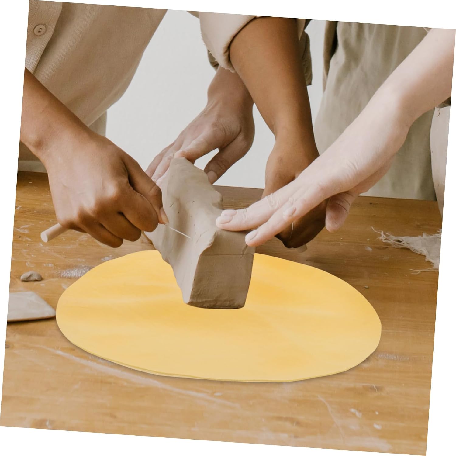 MUELODSIC Pottery Throwing Mat for DIY Crafts Absorbent Towel for Pottery Wheels Clay Crafting Accessory for Artists Trimming Mat