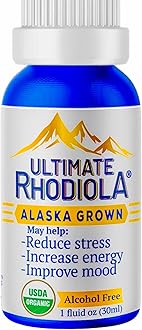 Ultimate Rhodiola®, Alaska Grown, Alcohol Free, Certified Organic, Rhodiola rosea Tincture, CO2 extracted, Reduce Stress, Improve Energy and Mood, adaptogen, nootropic, 3rd Party Tested