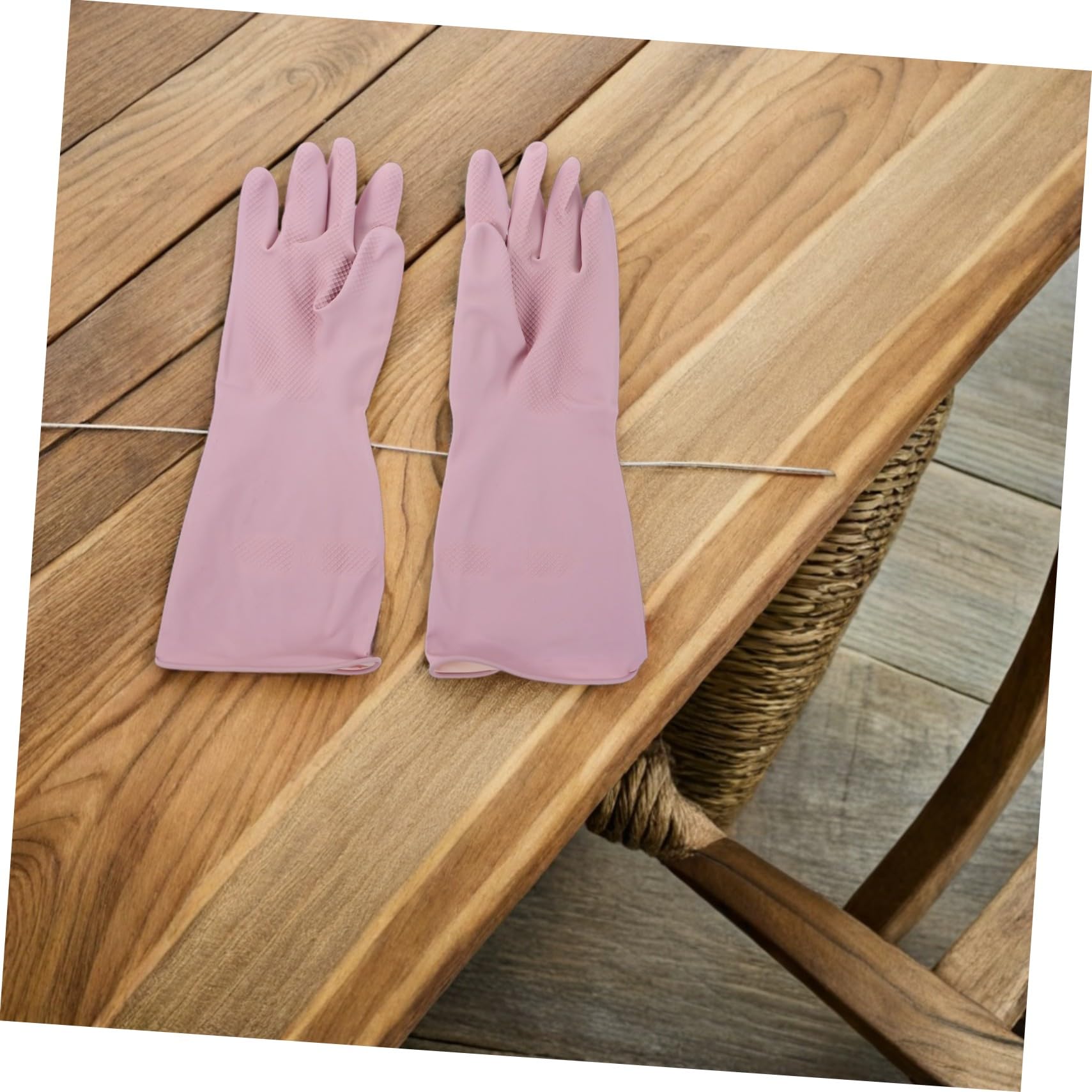 Anneome 4 Par Guantes de Limpieza de Goma Impermeables Reutilizables para Lavavajillas Cocina Guantes de Latex para Mujer para Fregar Platos