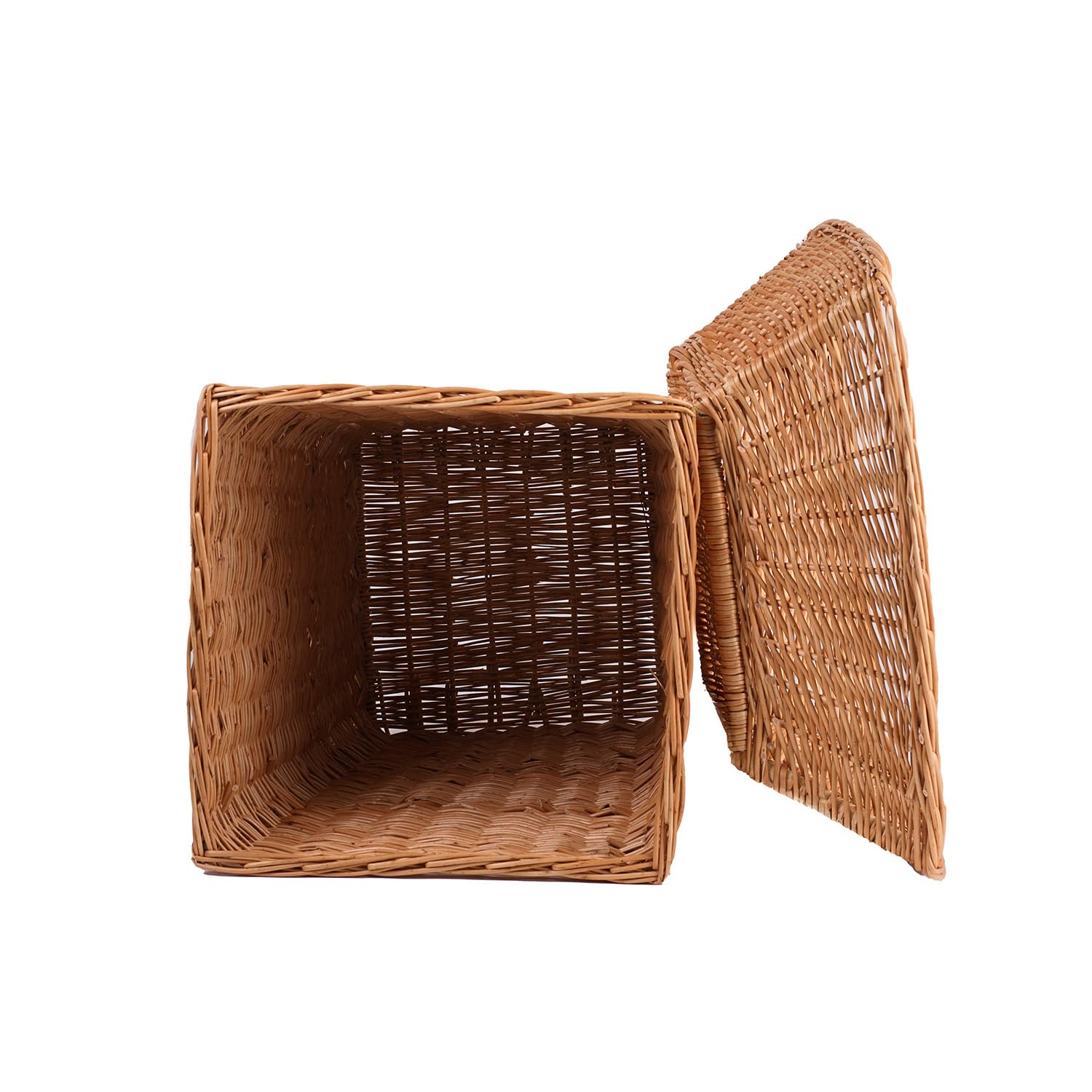 e-wicker24 Présentoir en osier de 2 parties,boite de rangement,support de stockage, support de stockage de pain aux légumes (Carre_moyen)