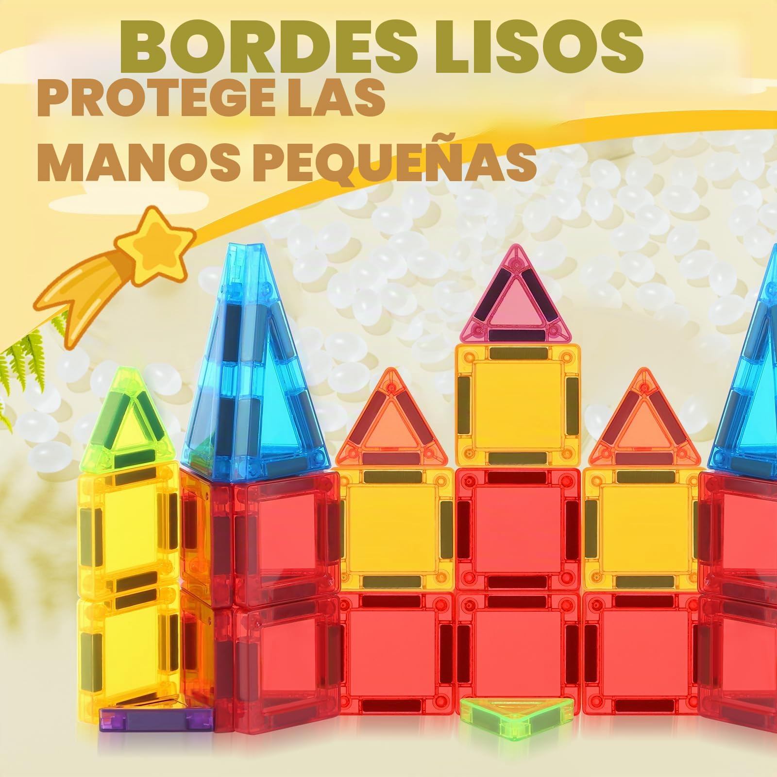 Bloques de construcción de baldosas magnéticas para niños pequeños, juguetes de