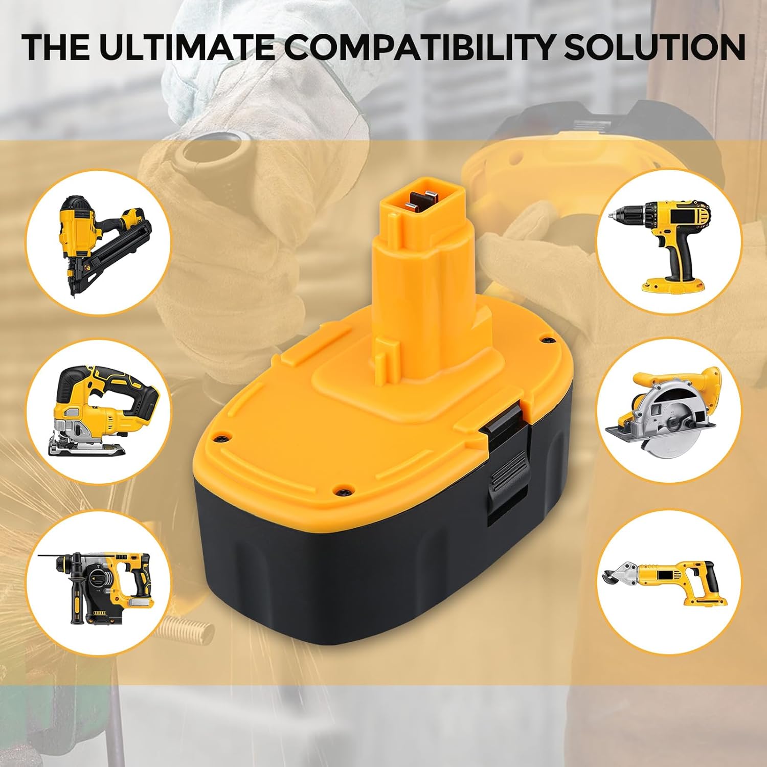 6.0Ah Replacement for 18v DeWalt Battery Compatible with DeWalt Batteries DC9096 DC9098 DW9095 DW9096 DW9098