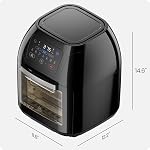 CHEFMAN Multifunctional Digital Air Fryer+ Rotisserie, Dehydrator, Convection Oven 17 Touch Screen Presets Frying, Roasting, Dehydrating, Cooking, Family Size XL 10L, Auto Off, Large Easy View Window, Black, 10 Quarter
