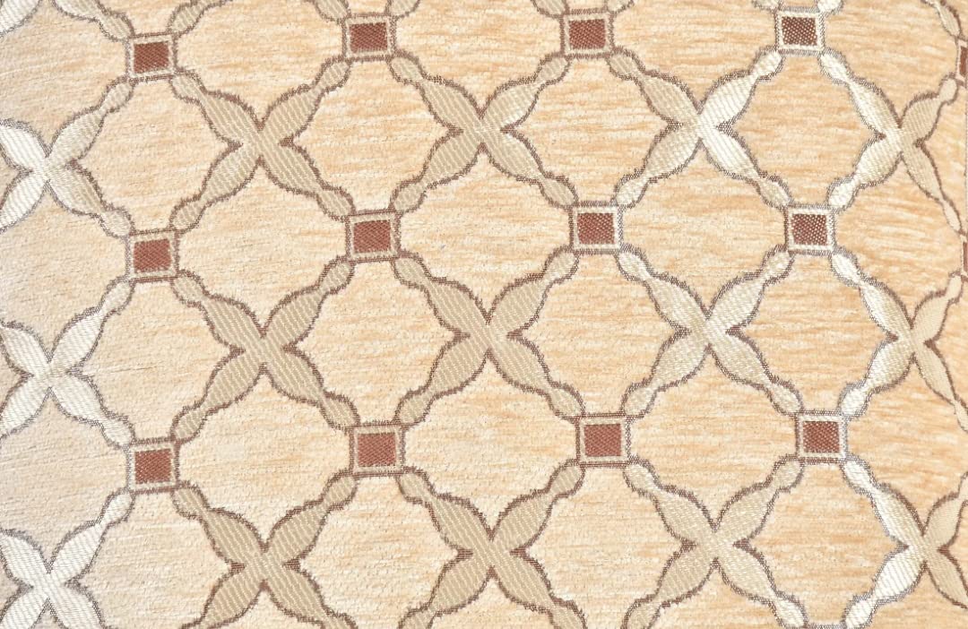 DECOMIZER Jacquard Geomteric Cushion Covers 16 Inch X 16 Inch Set Of 5 Ethnic Motifs Cushion Covers,Design- Criss-Cross,Color- Beige, 240 TC 2