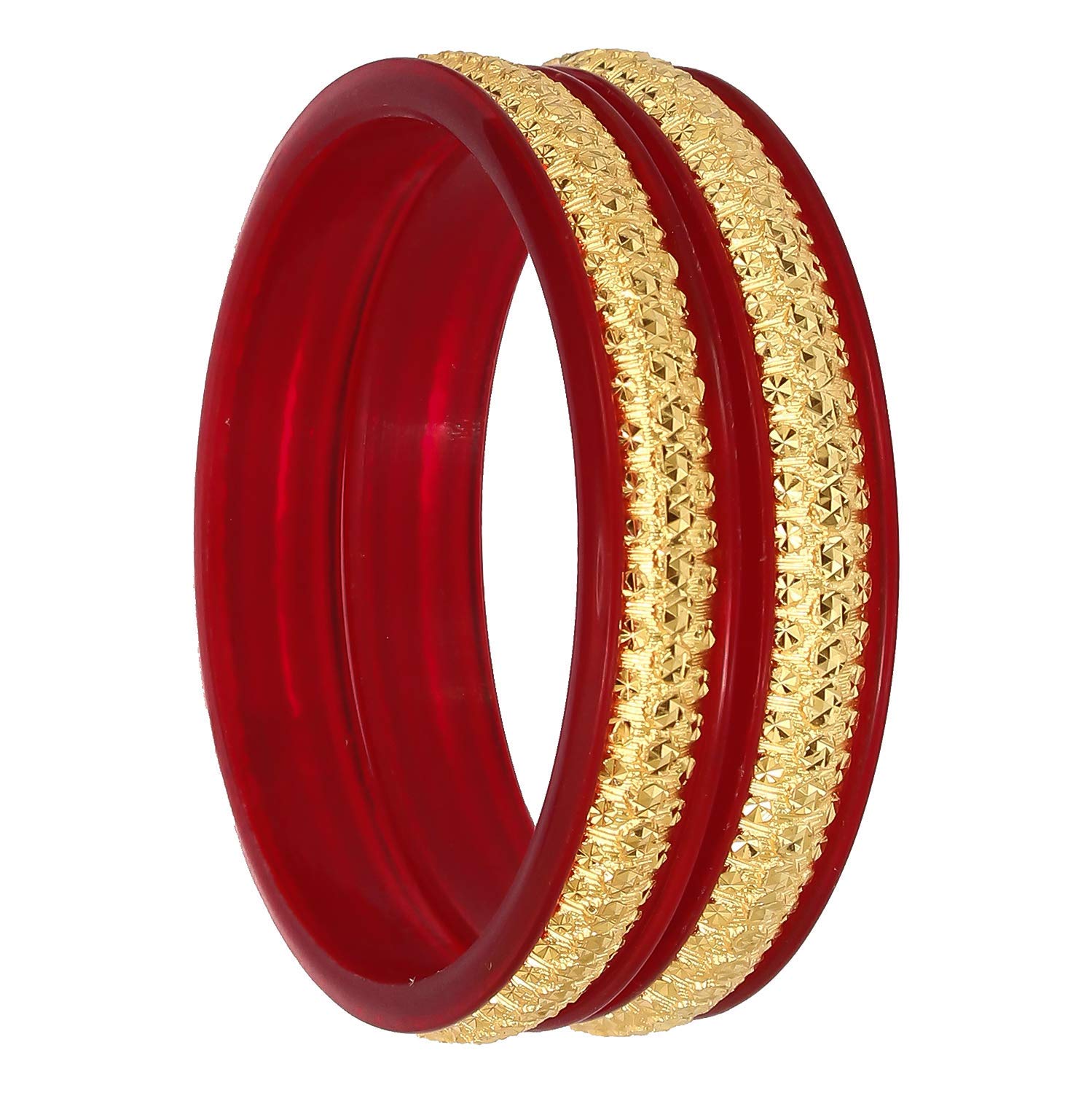 Joyeria Gold-plated and Bangles for Women (Set of 2) (Red) (B07Y2DL1WP) Amazon Price History, Amazon Price Tracker