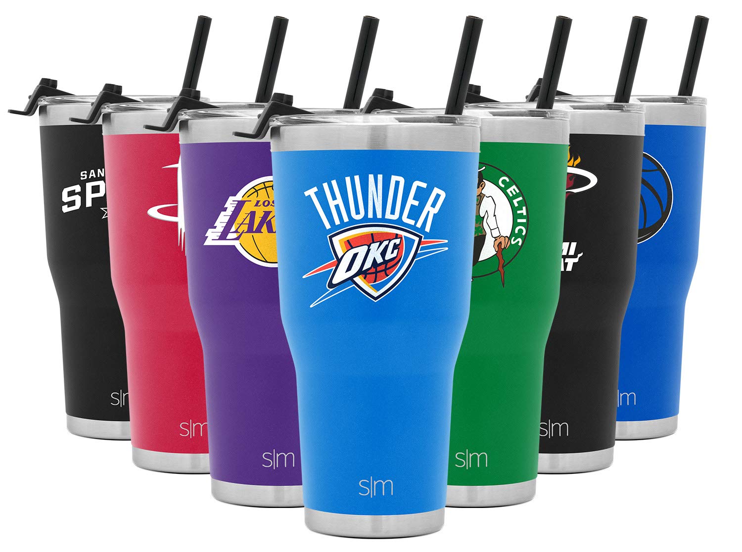 Simple Modern NBA 24oz Tumbler with Straw and Flip Lid Insulated Stainless Steel Travel Mug Classic