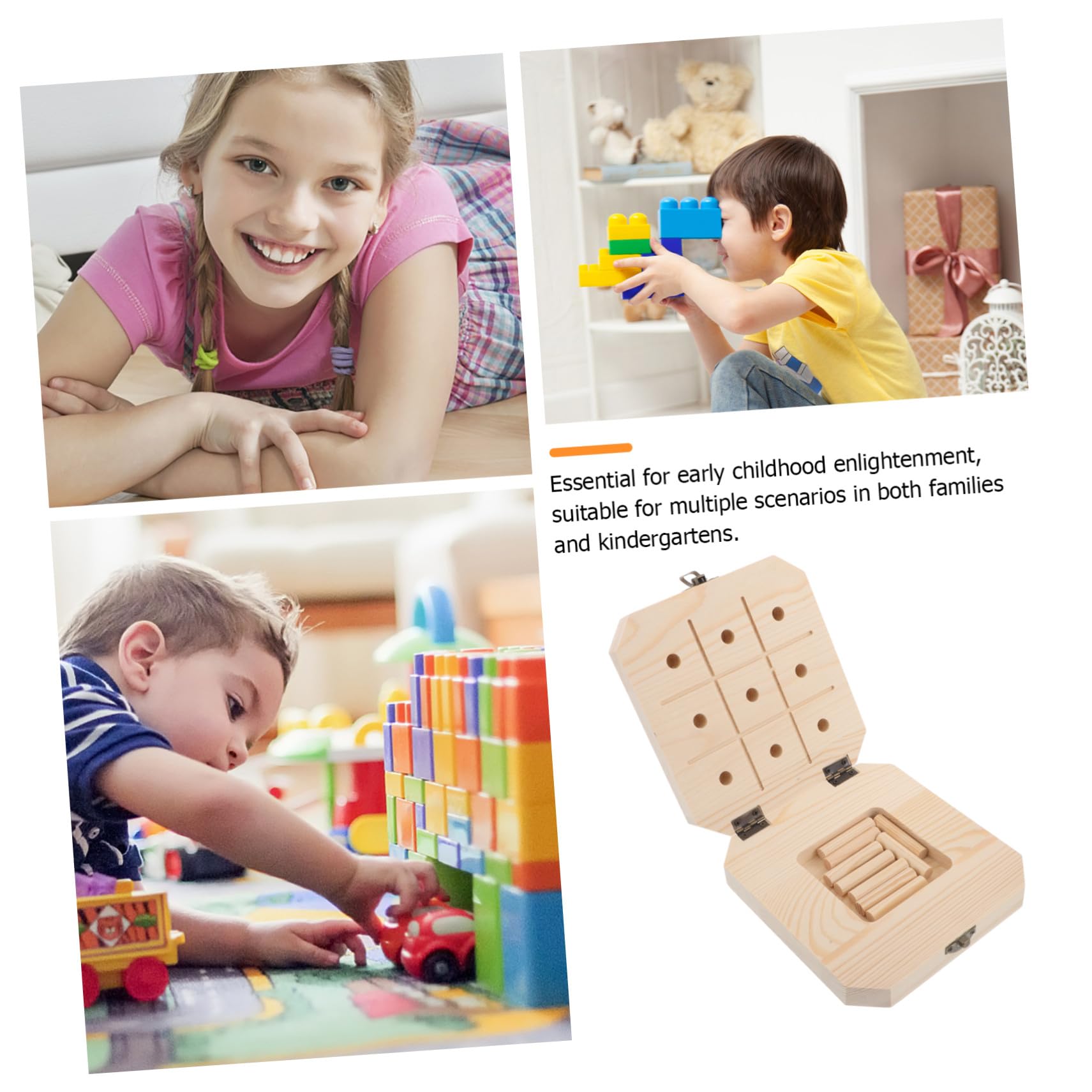Tablero Sensorial Montessori De Madera para Años Educativo De Entrenamiento Sensorial Y Coordinación Motriz con Balance para Preescolar Y Jardín De Infancia