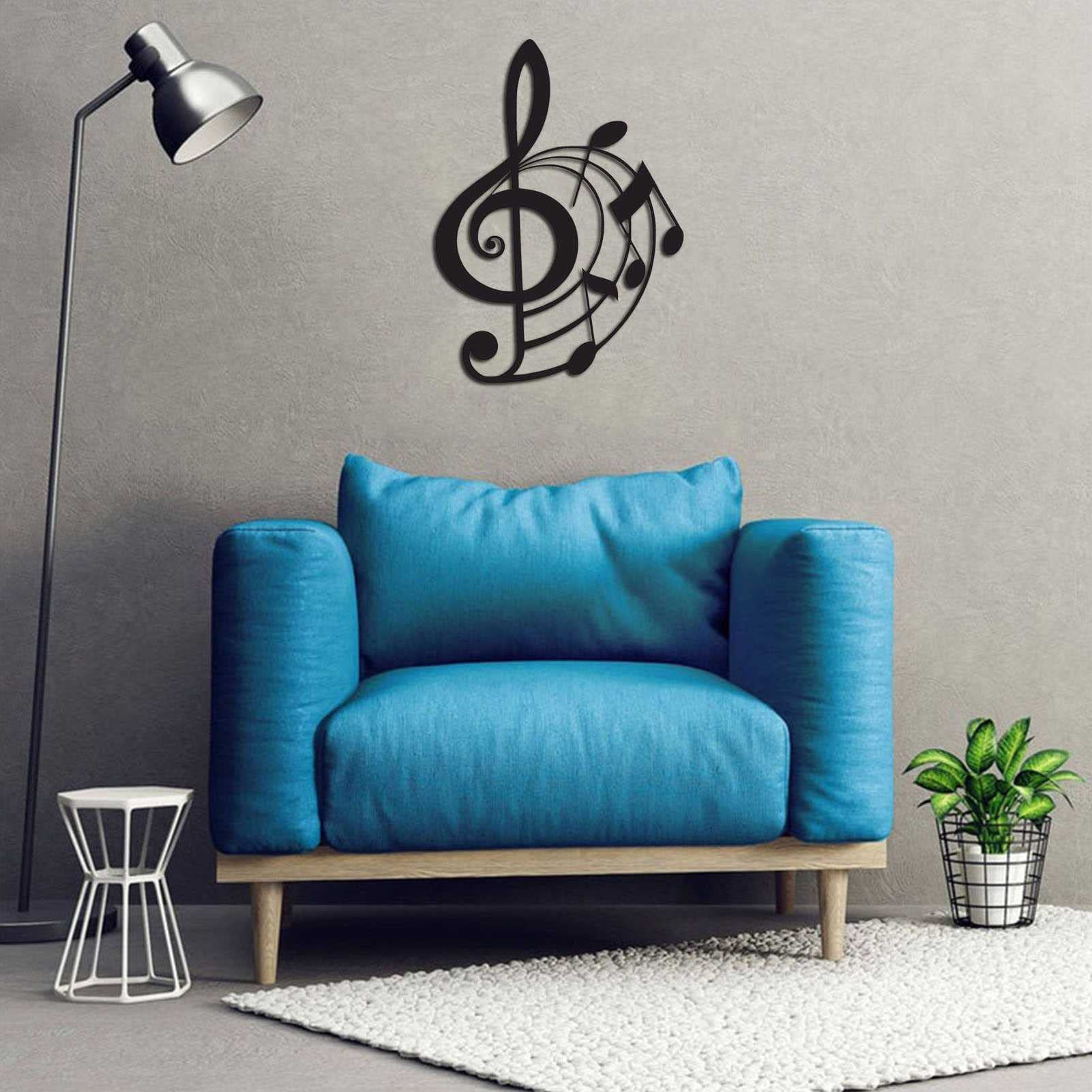 CREATCABIN Muziek muurstickers muzikale noot muurstickers vinyl