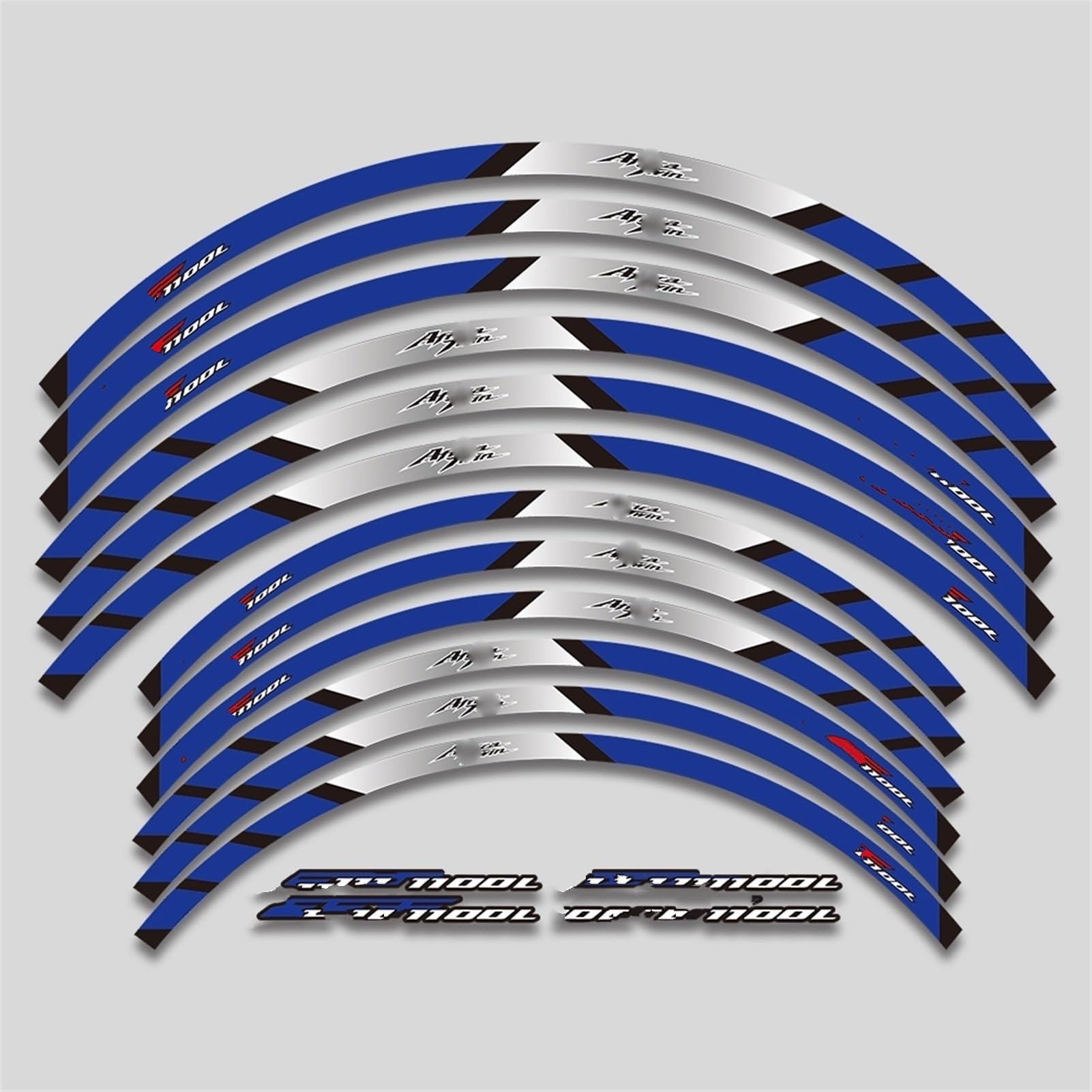 Motorcycle Wheel Sticker Tire Reflective Stripes Stickers Rim Decal for CRF1100L for Africa-Twin Crf 1100L Decorative(Color8)