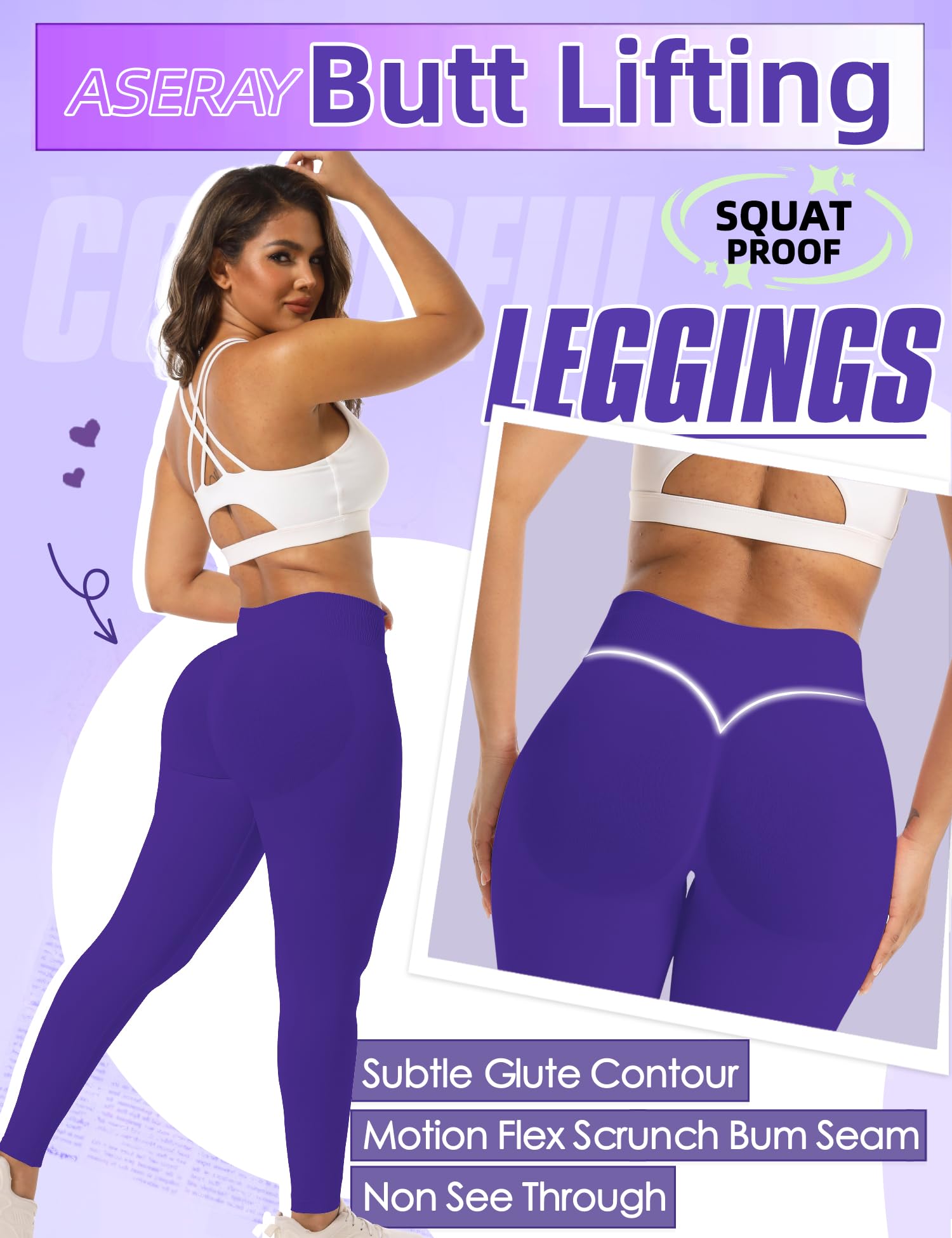 Legging sans couture pour femme - Legging de sport pour femme - Contrôle du ventre - Pantalon de yoga