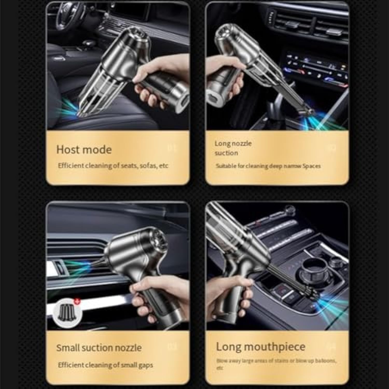 Vacuum Cleaner, Cordless Vacuum As Seen On TV, Compressed Air Capsule Electric Air Duster & Vacuum, Compact Vacuum, Ultra-Powerful, Strong Suction Handheld Rechargeable (Basic)