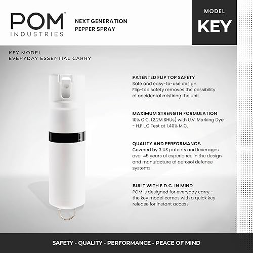 Miniatura 9 de POM - Gas pimienta de autodefensa en espay con tapa abatible Oleoresin capsicum (OC) de máxima fuerza diseño táctico compacto y seguro rápida