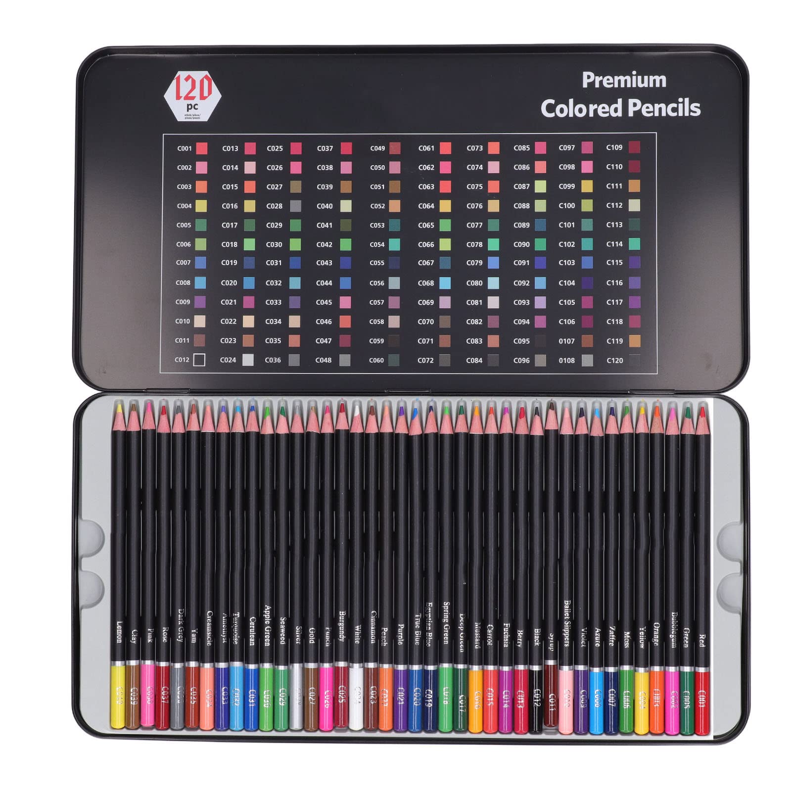 Set de 120 Crayons de Couleur, Fournitures D'art Sûres et Vives