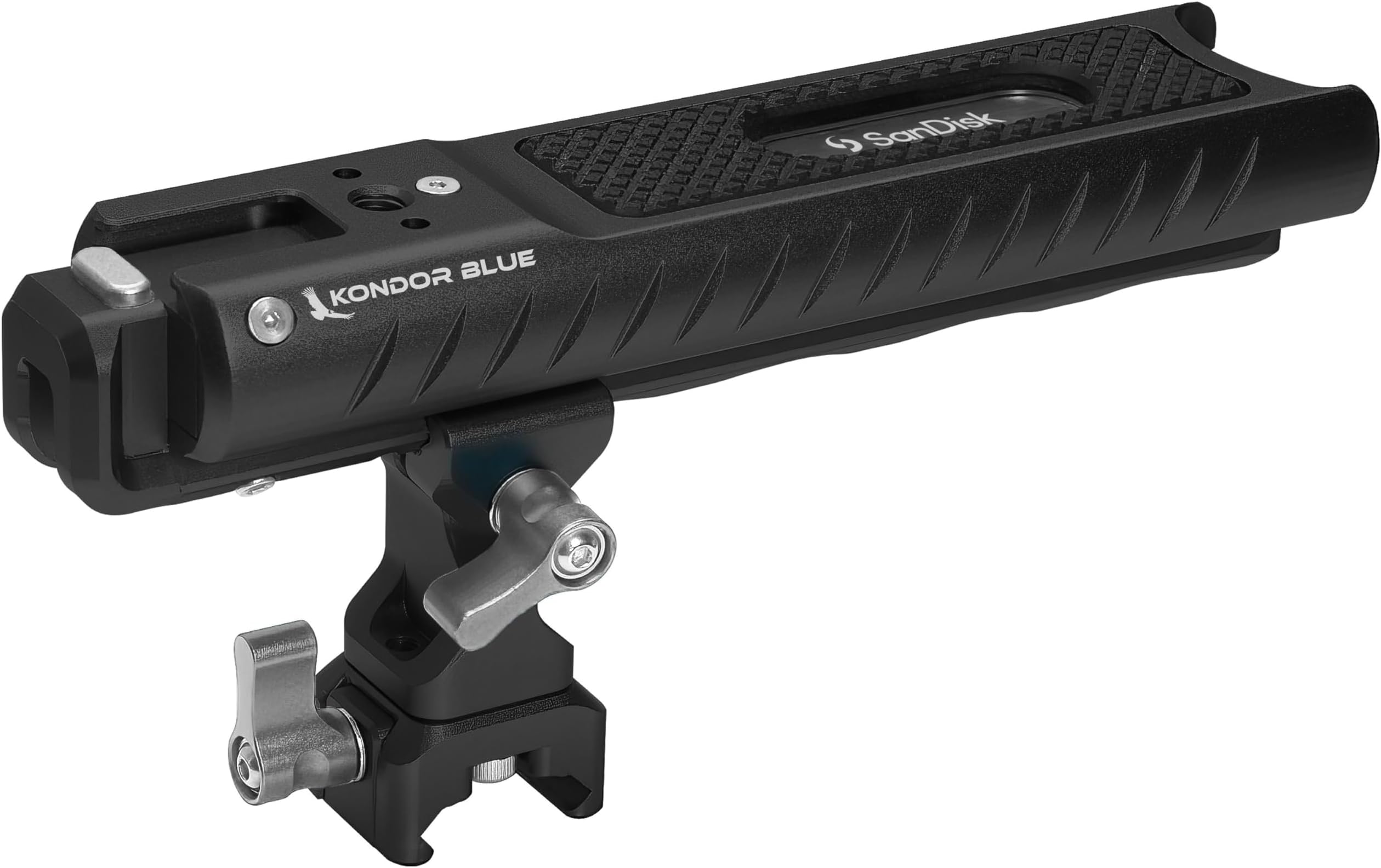 PRO-Blade SSD Handle Compatible with USB-C Recording | USB C Protection, Multiple mounting Points, & Ergonomic Design with Read/Write functionality | Raven Back