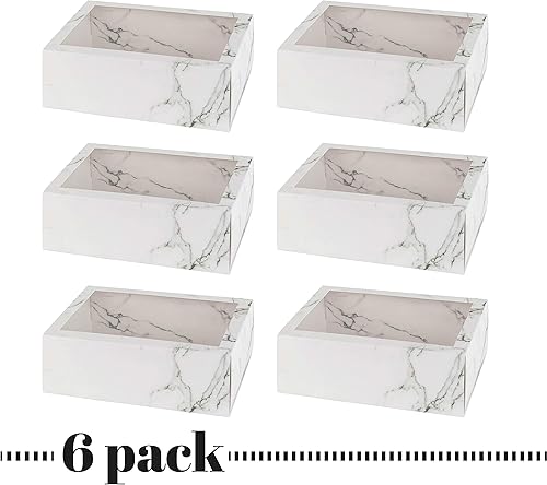 Miniatura 7 de Hammont Cajas de regalo transparentes con ventana – Paquete de 6 cajas de panadería rectangulares con funda de PVC transparente | Cajas de regalo