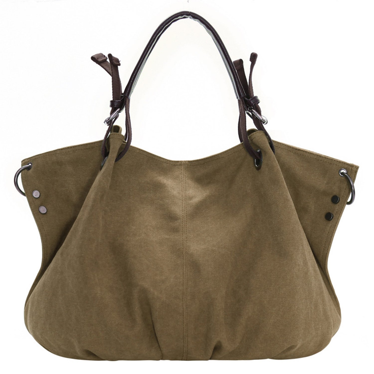 WITERY Women's Canvas Tote Bag, WITERY Casual Vintage Canvas Tote Bags Top Handle Bags Shoulder Bag Handbags Shopping Bag for Women