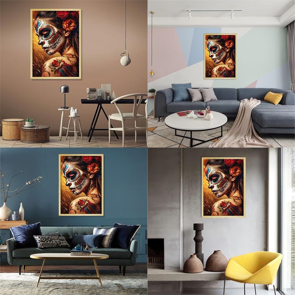 puzzle 2000 pezzi per adulti Ragazza del giorno dei morti Riduzione dello stress interessante Migliorare l'amore tra le coppie 70x100cm