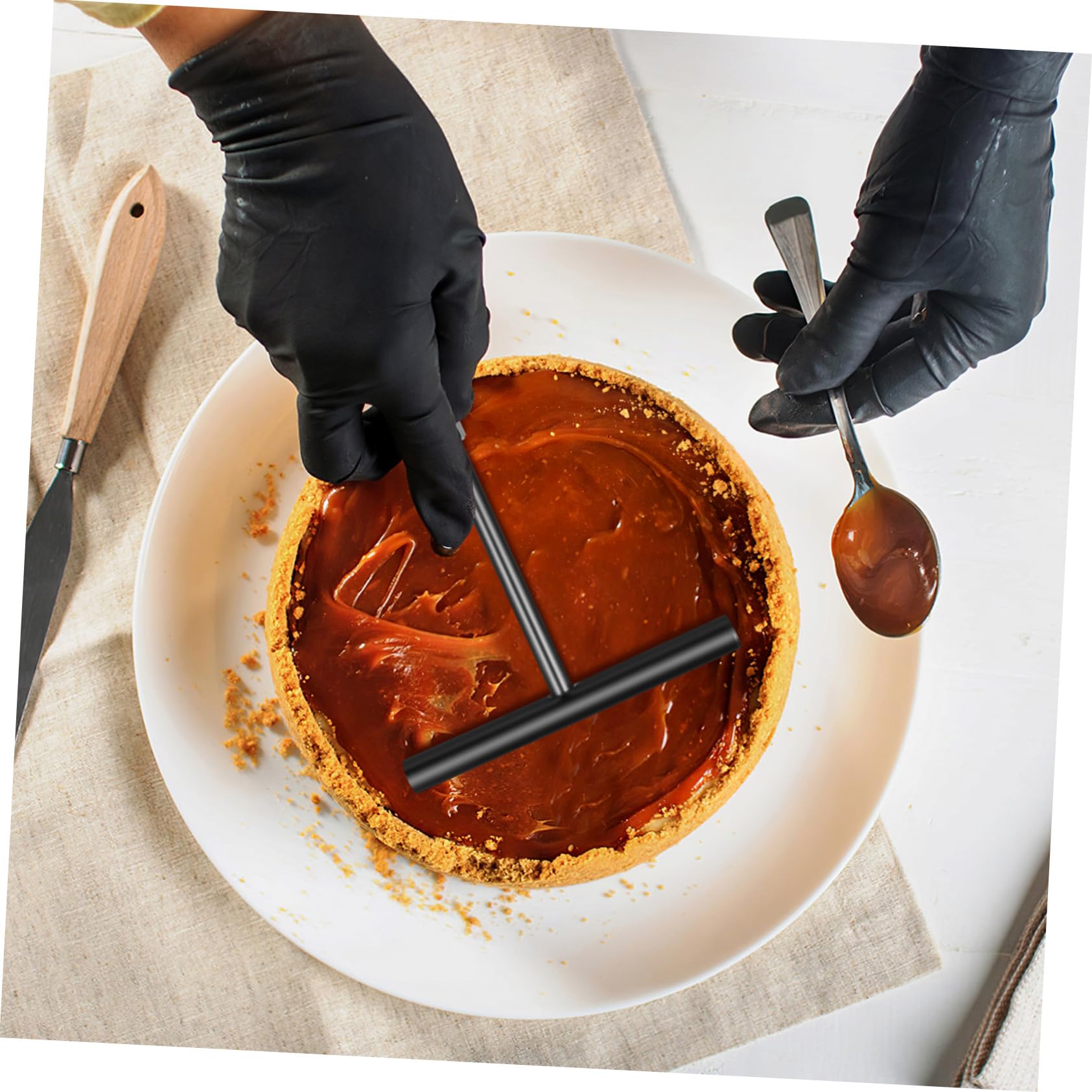 Espátulas para Repostería y Raspadores de Crema Acero Inoxidable 2 Piezas Mango Largo Flexibles para Hornear en Cocina y Preparación de Panqueques