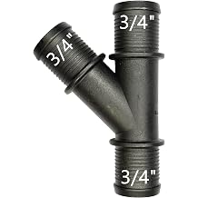 3/4" Pipe Y-Joint Fittings,Radiator Coolant Hose 3-Way Connector,Heater Tee