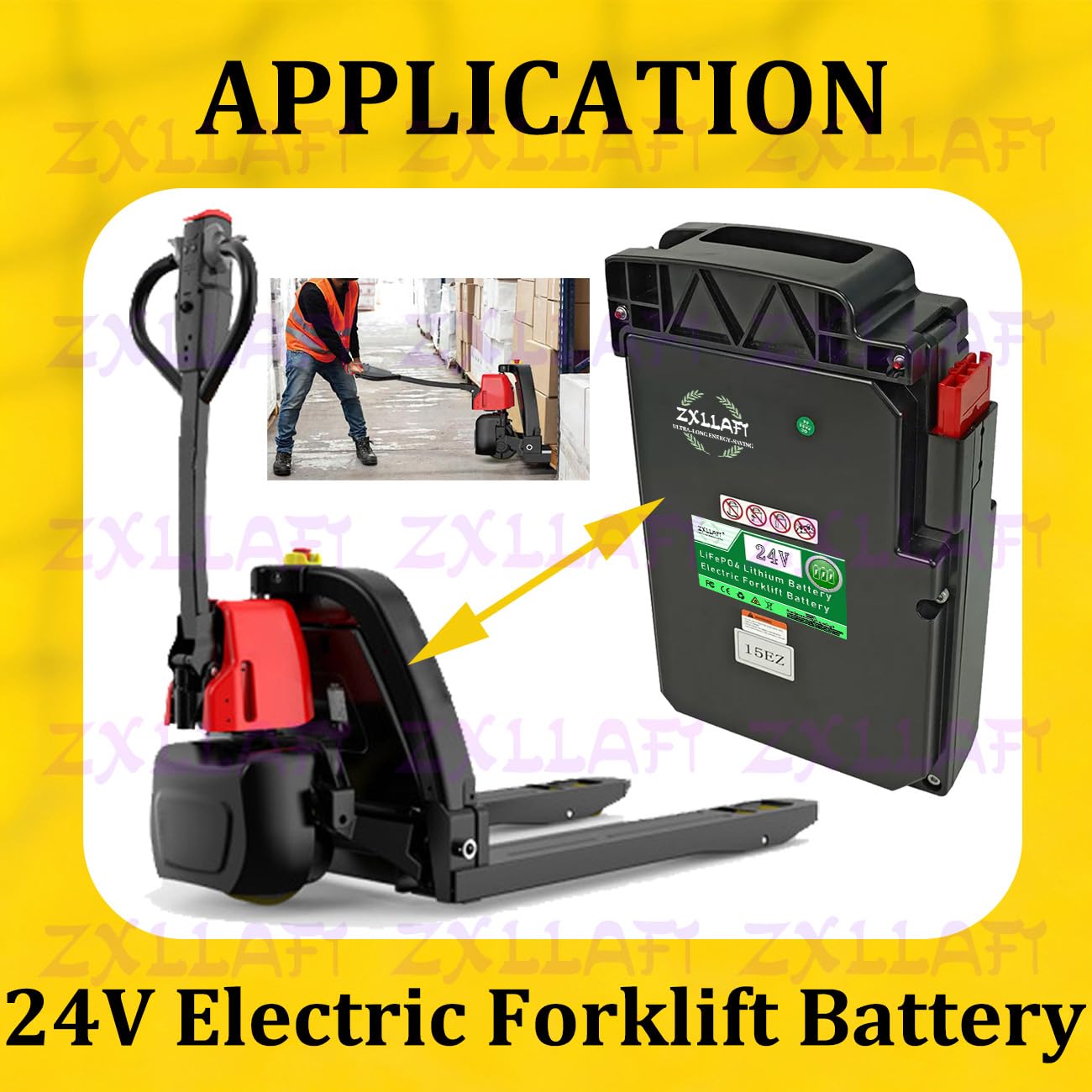 Lithium-Batterie mit CAN-Bus 24 V 20 Ah Batterie Elektro-Gabelhubwagen für EPT15EZ LiFePO4-Austauschbatterien für F5PRO-Teleskoplader mit BMS-Schutzplatine,24v20ah can