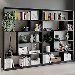 Conjunto 2 Estantes para Livros 2,4m Biblioteca Seattle Yescasa