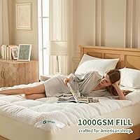 Vista 3 de Cubrecolchón prémium 100% impermeable tamaño Queen, transpirable, protector de cama de rayón de bambú, funda de sábana de bolsillo profundo de 8 a