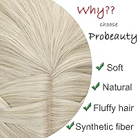 Vista 9 de Peluca rubia larga con trenzas de Probeauty, para cosplay, incluye casquillo de peluca, talla única