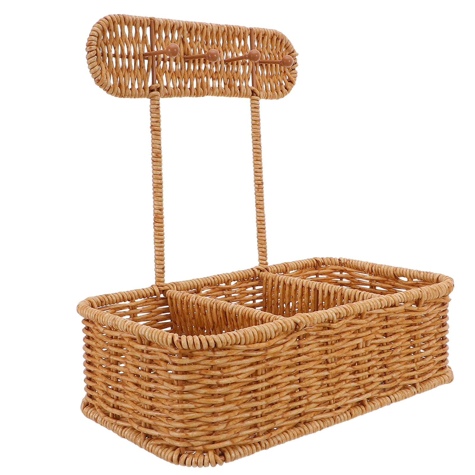 Panier de rangement tressé au fini artisanal avec support montres et bijoux élégant