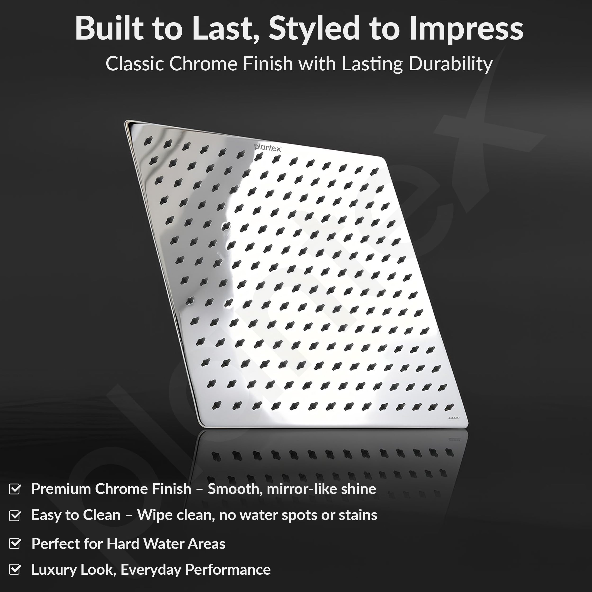 Plantex Stainless Steel Shower Head - Rainfall Design -5