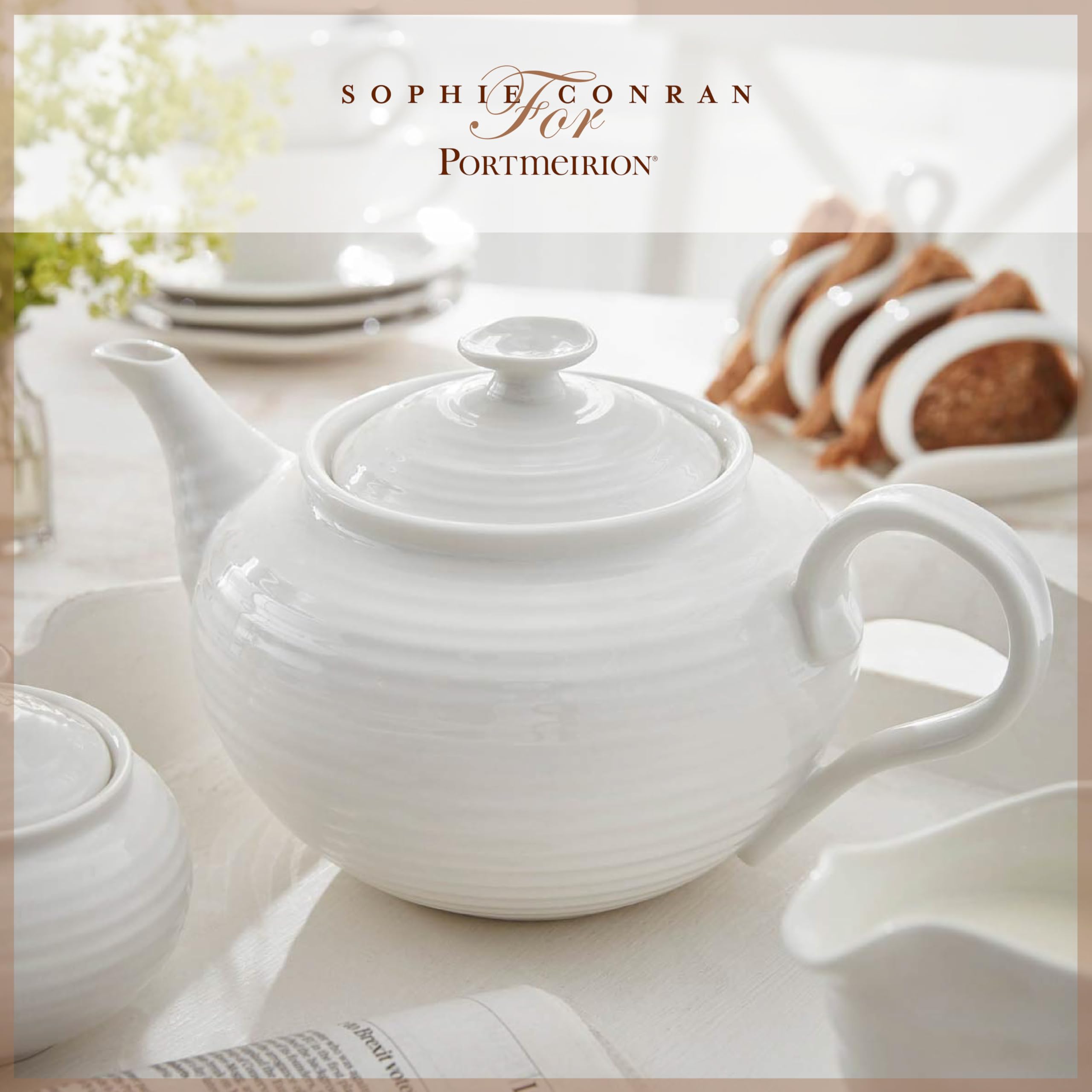 Portmeirion Home & Gifts Sophie Conran - Weiße Teekanne (2.pt) (Weiß)