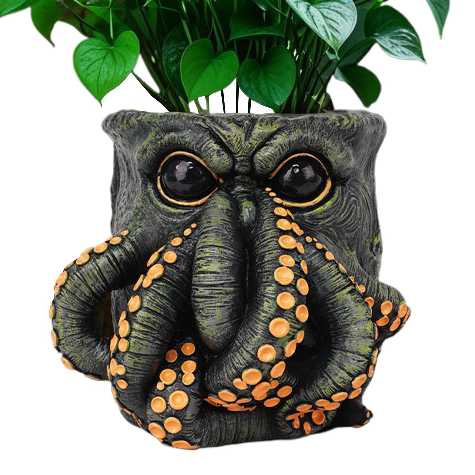 Pot de fleurs d'intérieur Cthulhu en résine style poulpe pour table