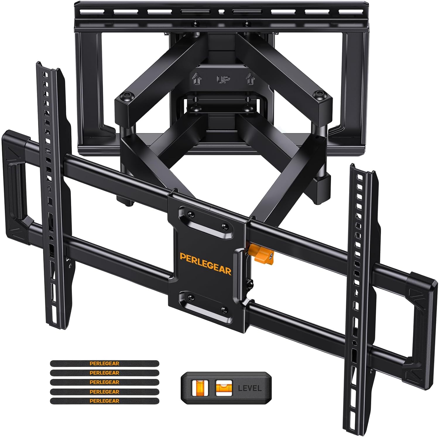 Perlegear UL Listed Full Motion TV Wall Mount for 42-85 inch TVs up to 132 lbs
