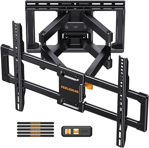 Perlegear UL Listed Full Motion TV Wall Mount for 42-85 inch TVs...