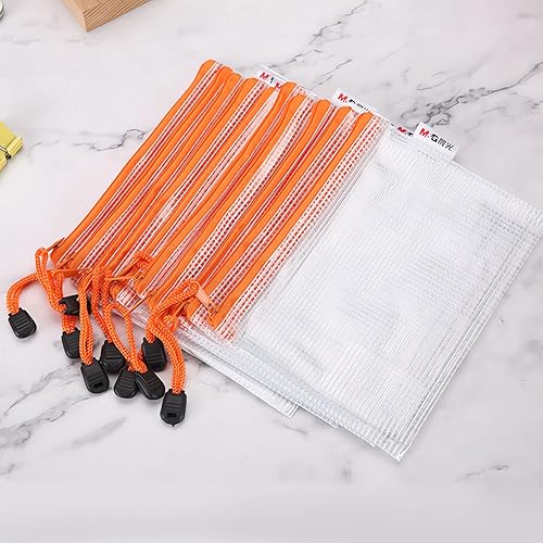 Miniatura 6 de M&G 20 bolsas de malla con cremallera A6, bolsas de almacenamiento para archivos con cremallera, bolsas impermeables con cremallera para documentos