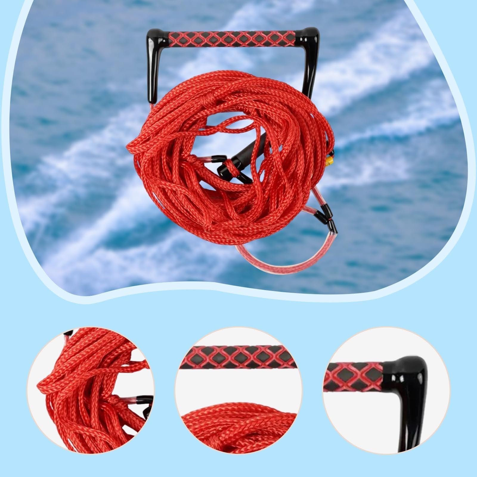 Corde de et Wakeboard de 75 Pieds, Légère et Portable