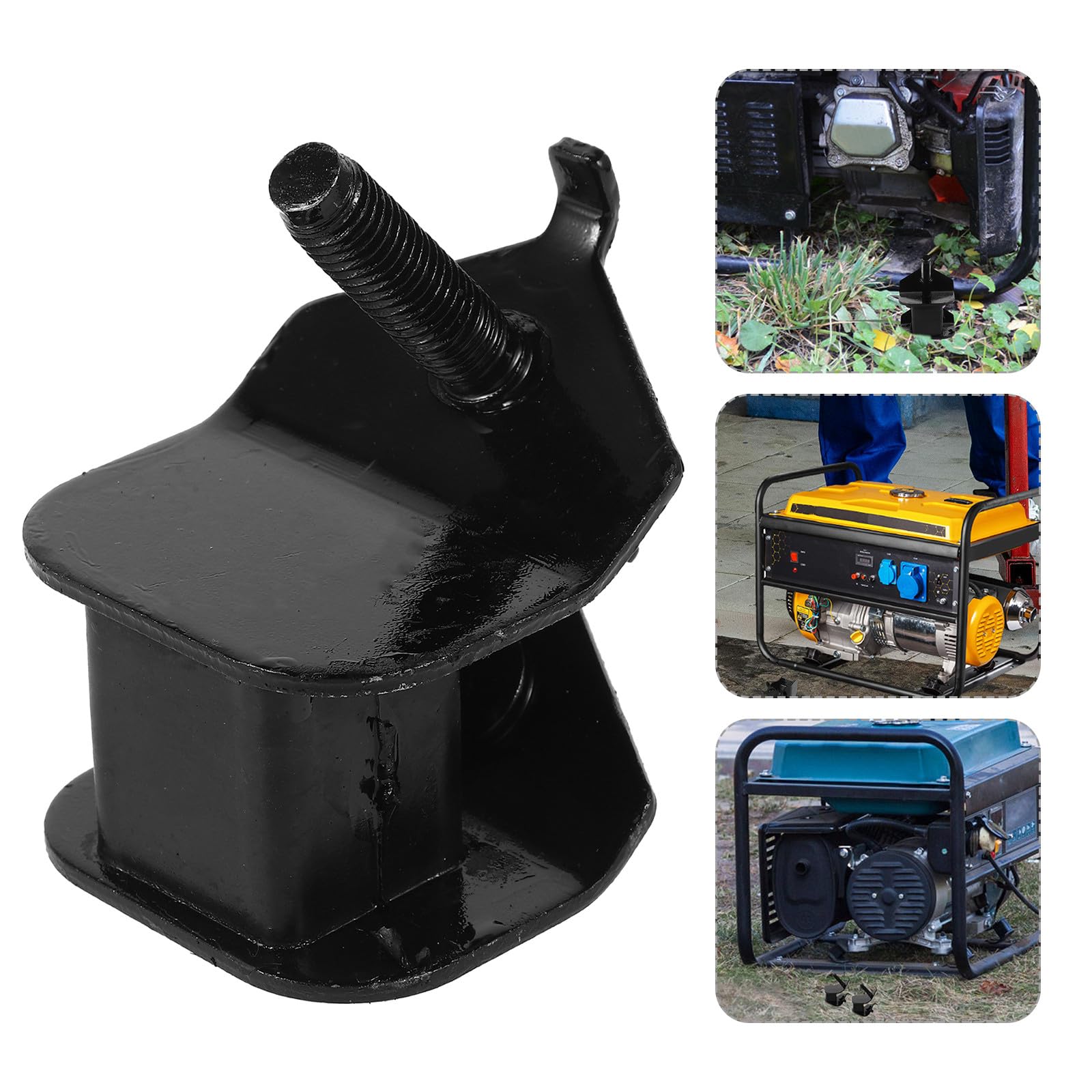 Veemoon Supporti Antivibranti Motore in Gomma per Generatori 2kw-3kw, Set 4 Pezzi Resistenti in Ferro e Gomma, Supporti di Ricambio Antivibrazione per Uso Industriale e Manutenzione