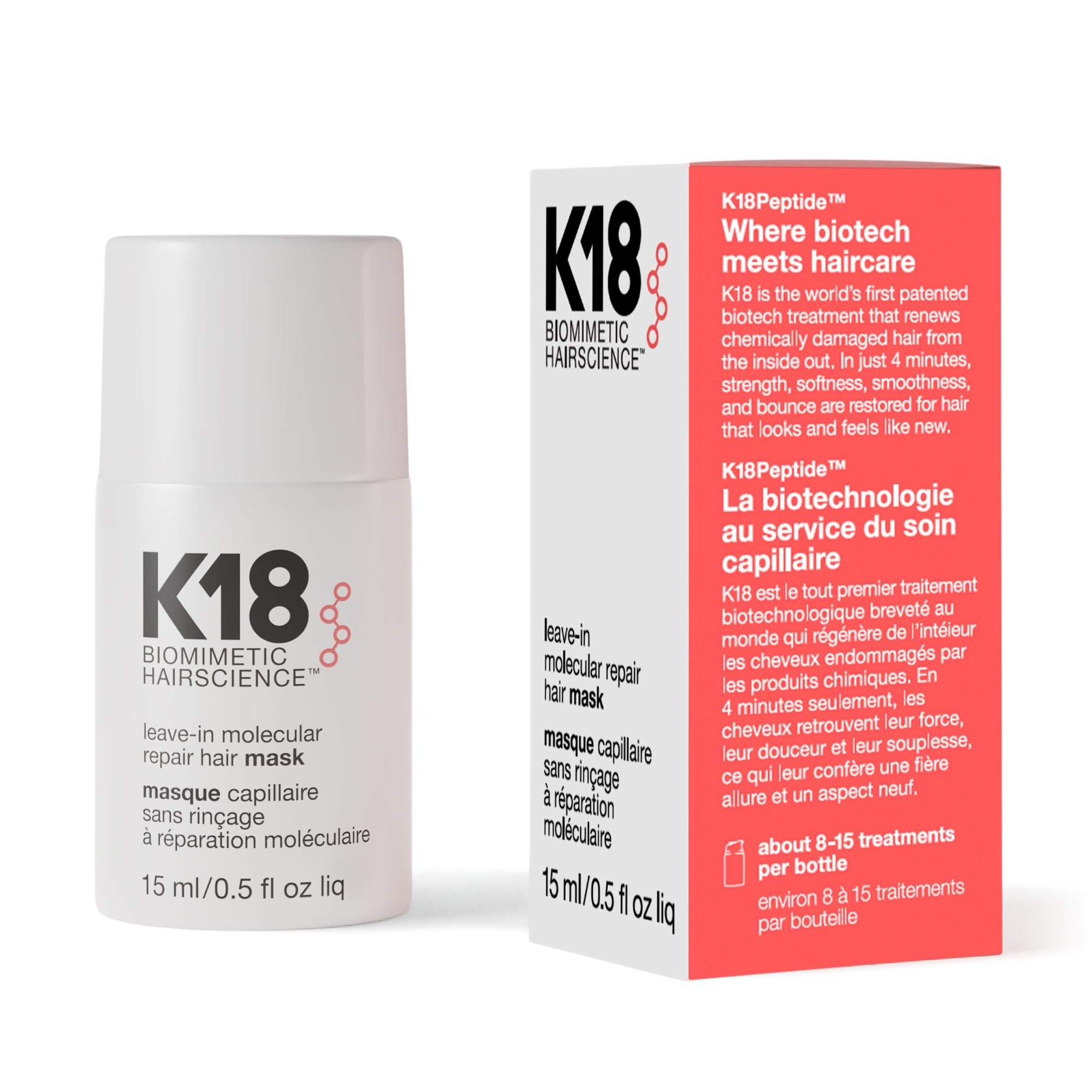 K18 Leave-In Repair Hair Mask, 15ml : Amazon.in: Beauty