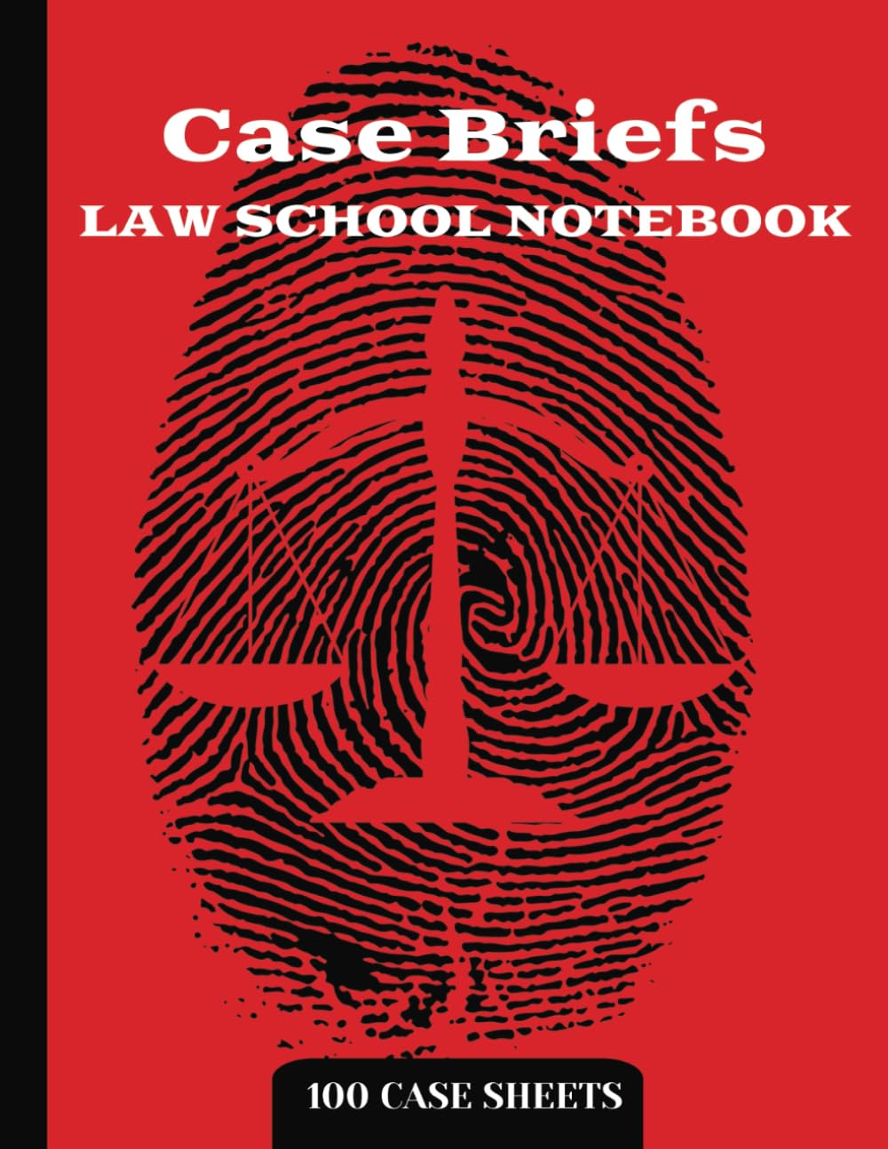 Case Briefs Law School Notebook: Investigative Red Design: Legal Journal Template for Trial, Criminal and Civil Analysis