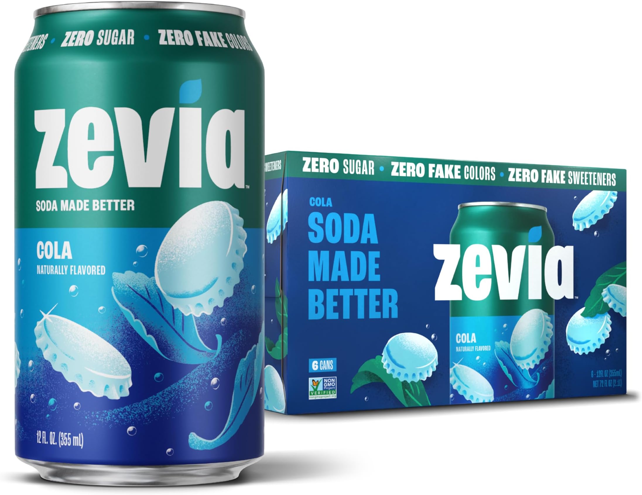 Cola Zero Calorie Soda , 12 Ounce Cans, 6 Pack