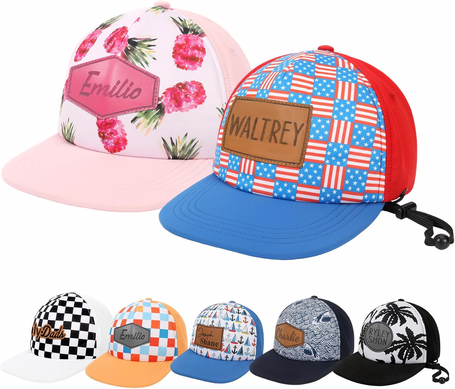 Custom Baseball Cap for Kids Boys Girls, Personalized Snapback Trucker Hats Ball Cap for Baby Toddler Adult Men Women