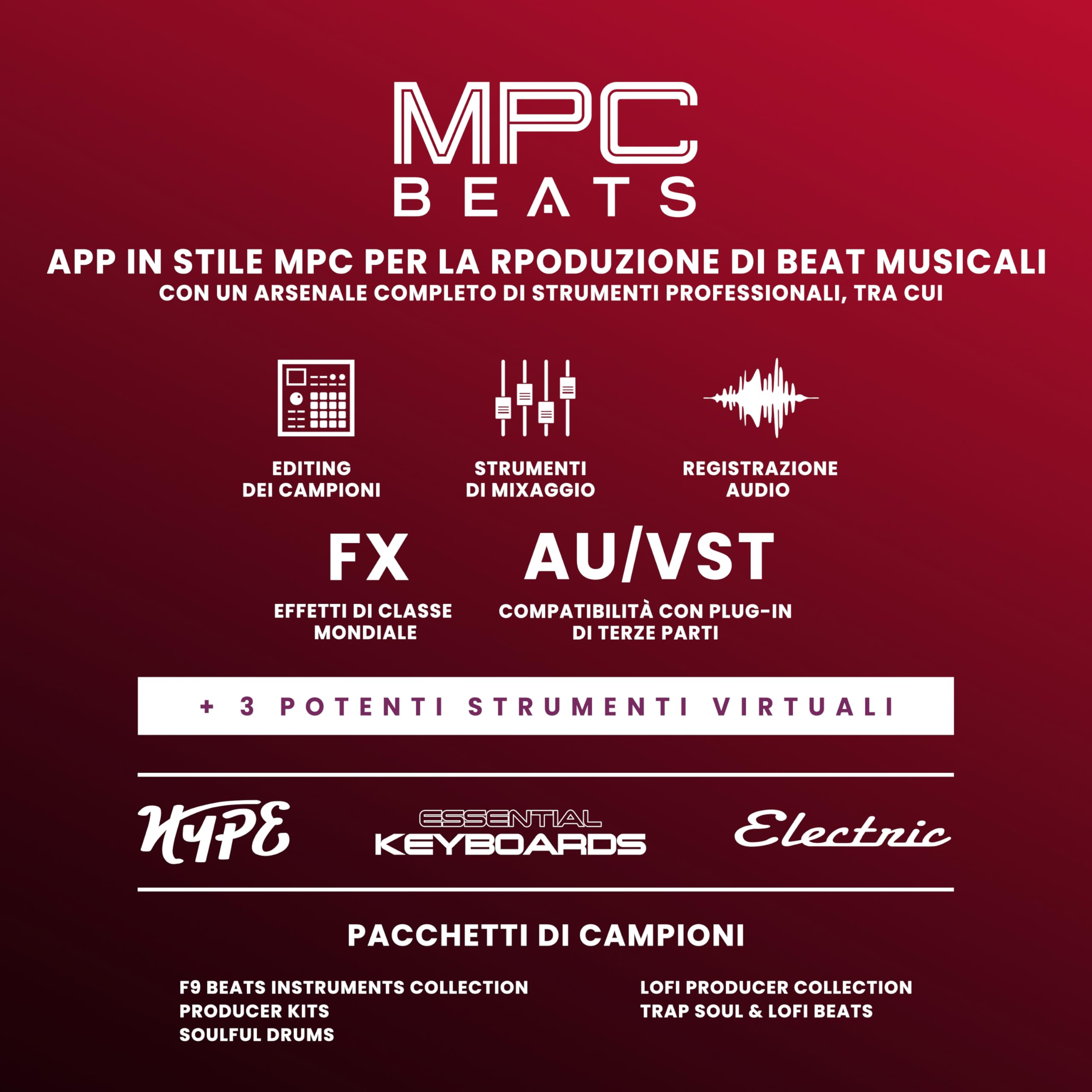 Akai Professional MPK Mini Plus - Controller Tastiera MIDI USB con 37 Mini Tasti, 8 Pad MPC RGB, Manopole Rotary, Software Musicale e Native Instruments Sound Package