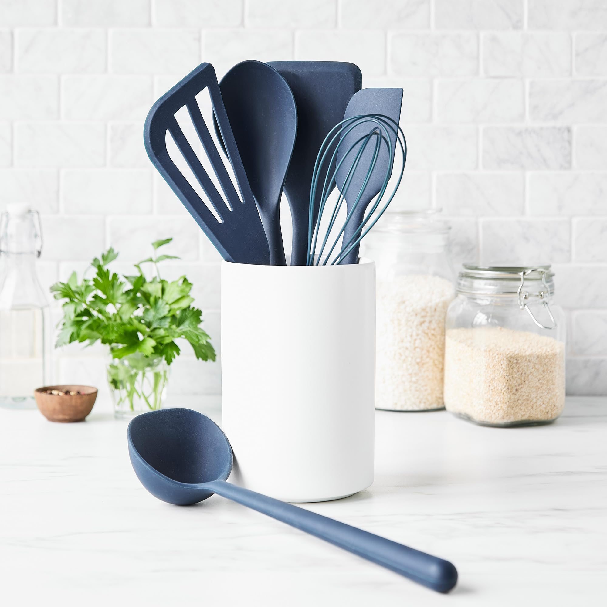 GreenPan CC006914-001 Silikonowe przybory kuchenne, niebieski Oxford