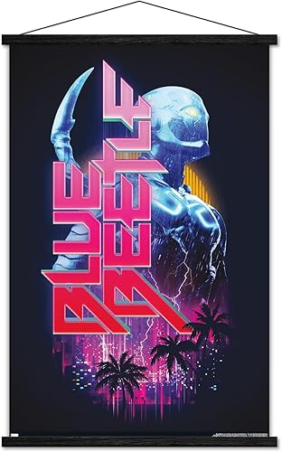 Trends International DC Comics Movie Blue Beetle - Póster de pared con marco magnético