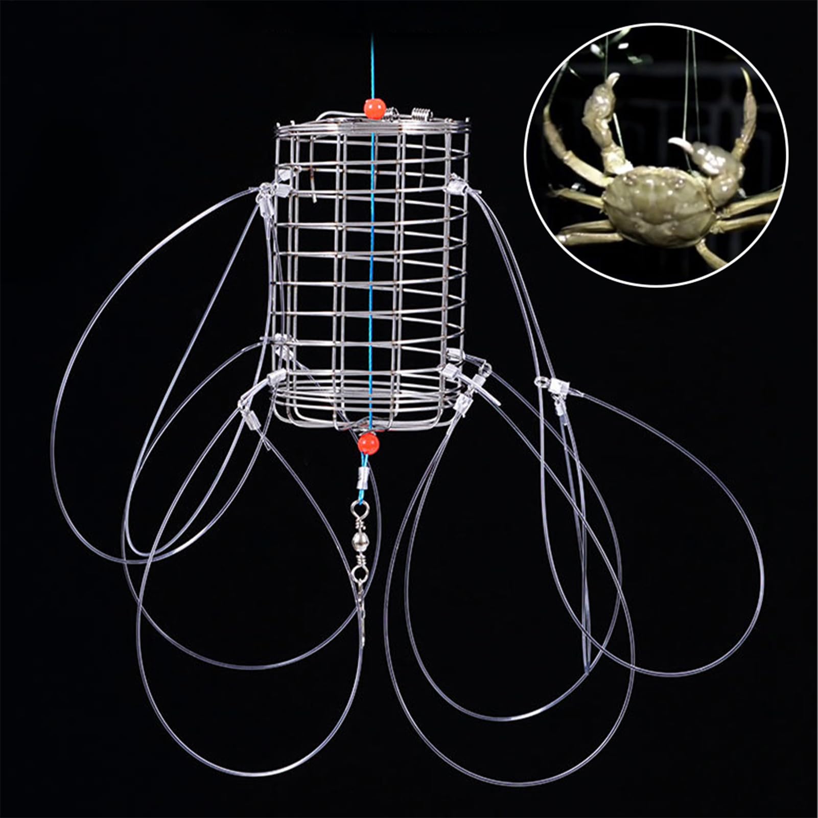 Trampa de Langosta, Cangrejo para la Playa, Camarilla captando Jaula para el río, Trampa de Cangrejo Accesorios de Red de Jaula de camarones de Langosta para Aire Libre