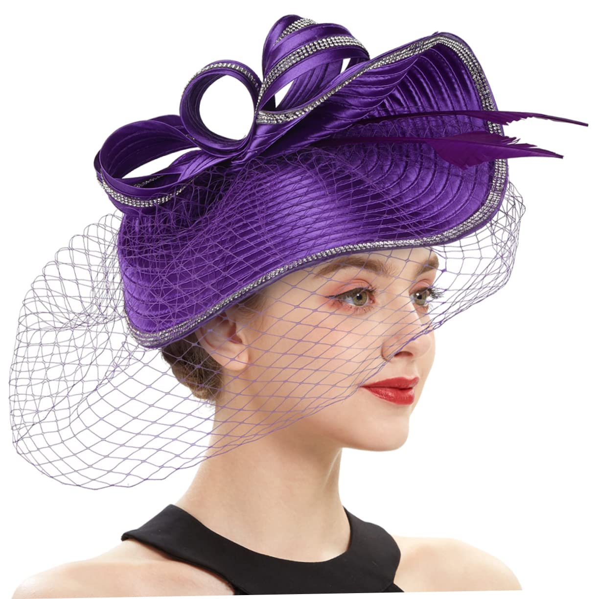 SHERCHPRY 2pezzi Fascinator Elegante per Cerimonie Cappello da tè per Eventi Accessorio Hairband Leggero e Comodo per Sposa e Occasioni Speciali