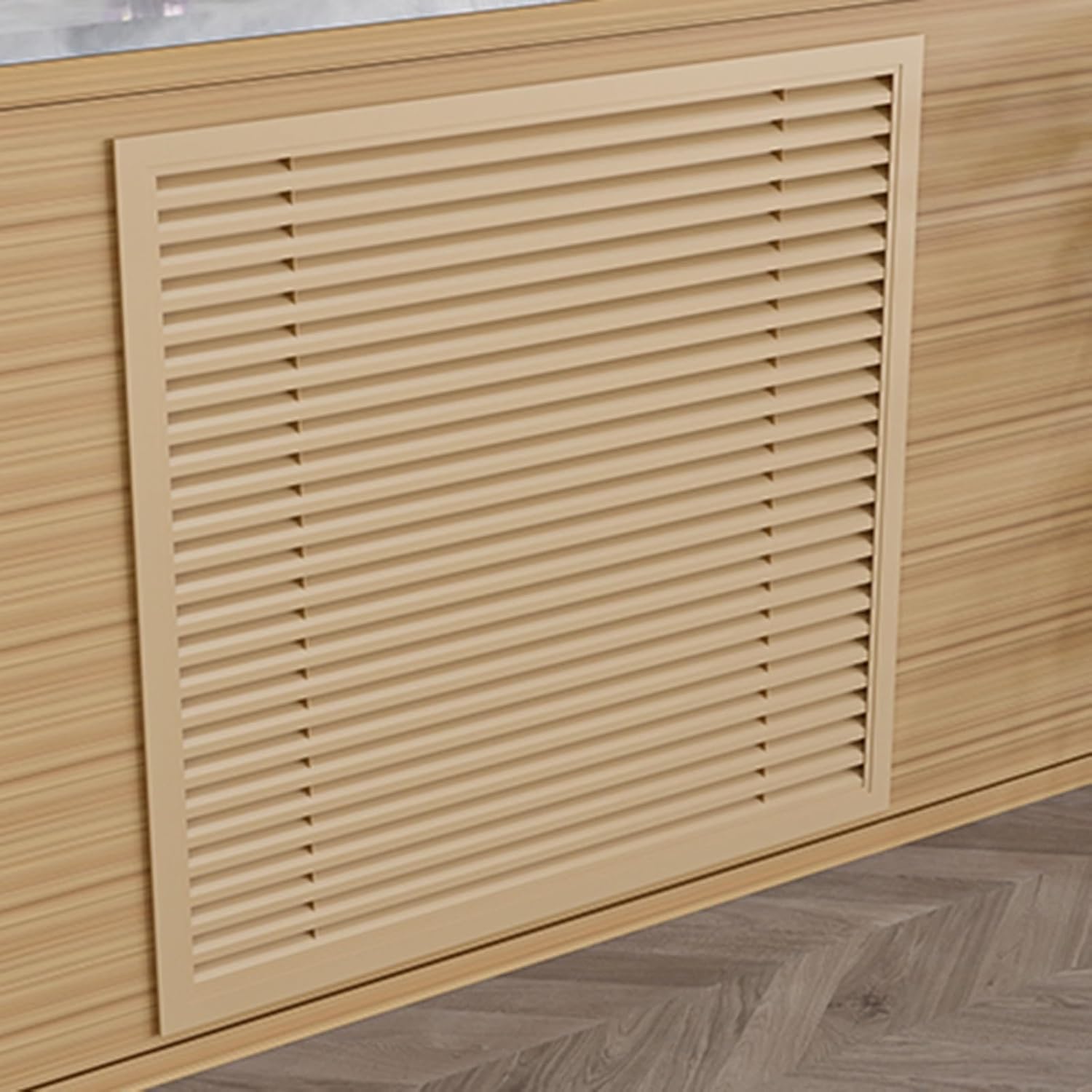 Custom Aluminum Air Grille Vent Covers - Available Sizes: 6x6, 8x8, 10x10, 20x20, 30x30 - Registers, Grilles & Vents for Attics, Bathrooms, and Kitchens(WxH 10x10in/250x250CM,Brown)