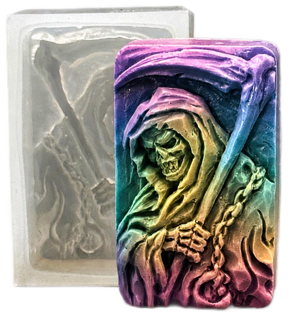 Moule en silicone faucheuse Halloween pour la fabrication de savon artisanal et loisirs créatifs DIY